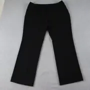 Worthington Pants Womens 14P Petite Perfect Trouser Dress Flat Front Black NWT