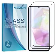 [2 Pack] Full Coverage Samsung Galaxy A55 5G Tempered Glass Crystal Clear Premium 9H HD Screen Protector by MEZON (Galaxy A55 5G, 9H Full) – FREE EXPRESS