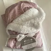 Little Dreamer Baby Girls Super Soft Plush Baby Blanket Blush Purple One Size