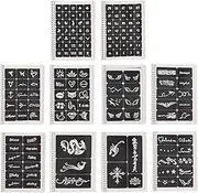 Sluffs Henna Tattoo Stencils,Temporary Tattoos Stencils,Henna Tattoo Kit,147 Pattern Quick Painting Waterproof,for Hand Forearm Airbrush DIY Tattooing Template, Tattoo Stencils for Cosplay Halloween