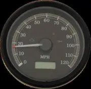 DS 3.375in Black Bezel Electronic Speedometer MPH Harley Dyna Super Glide 99-03