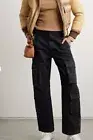Citizens Of humanity Jeans Delena cargo Leith Black Washed Denim Size 24 NWT