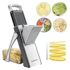 SupMaKin Upgrade Safe Mandoline Slicer for Kitchen Bigger Size Adjustable Veg...