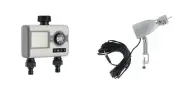 Water Tap Garden Timer With Rain Delay Function Saving Water 2-Port Digital