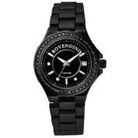 在飛比找PChome24h購物優惠-Roven Dino羅梵迪諾 馨彩典藏時尚晶鑽陶瓷腕錶(黑)