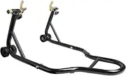 Stand Pad 2 in 1 Universal Rear Paddock Stand Motorcycle Bike U-Shape L-Shape Bracket Hook Holder Chain Lube Lift Stand(Black)