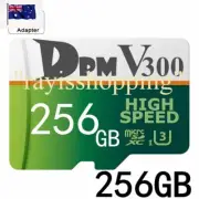 DPM 256GB GREEN/WHITE V300 Micro SD TF Card, XC MicroSD Adapter Memory Video