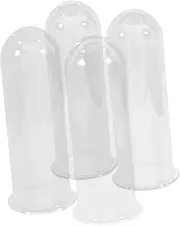 MINAOLULUS 4Pcs Hydroponic Glass Tube Transparent Plant Propagation Vases for Home Office Decor Small Terrarium Tubes for Indoor Plant Arrangements Space Saving Design