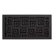 Brass Oversized Floor Register 6"x10"-Matte Black