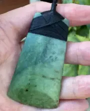 SCOTT PARKER NZ POUNAMU GREENSTONE NEPHRITE INANGA FLOWER JADE MAORI HEI TOKI