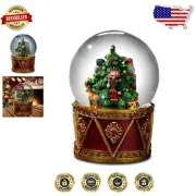 Classic Nutcracker Water Globe with Drum Base - Enchanting Holiday Decoration