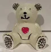 OBJET D ART LOVEY DOVEY TEDDY BEAR TRINKET BOX #626