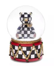 MACKENZIE CHILDS Courtly Bear Snow Globe - Limited Edition