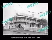OLD POSTCARD SIZE PHOTO OF RAYMOND TERRACE NSW PLATTS HOTEL c1890