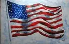 Old Glory. 36x24 Original oil and cold wax on gallery wrapped canvas.