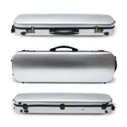 4/4 Lock Violin Case Mixed Carbon Fiber Violin Case with Strap & Music Sheet Bag