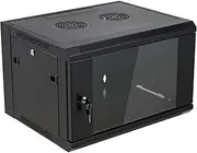 6U Wall Mount Server Cabinet Network Rack Enclosure Locking Glass Door by Tedgetal