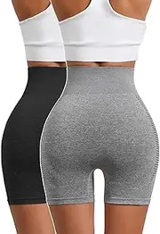 [Generic] Pearl-Moon Shaping Shorts High Waist Tummy Control Posture Support Microfiber for Postpartum Workouts Weddings(Set D,Large)