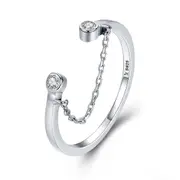 Silver plating Tassel Adjustable Finger Ring Women Ring Jewelry
