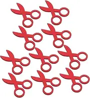 JUMPLAWN 10pcs Scissor Paper Cutting Scrapbooking Accessories Preschool Office Supplies Kindergarten Learning Activities School Supplies Wooden Red