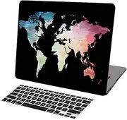 KSK KAISHEK Laptop Case for MacBook Pro 13 inch(2016-2020 Release,Touch Bar,M1/M2) Model A2338 A2289 A2251 A2159 A1989 A1708 A1706,Plastic Hard Shell Keyboard Cover,Colorful World Map