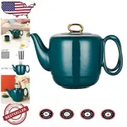 Gorgeous 3-Cup Teapot Gift with Gold Trim & Unique Handle - Dishwasher Safe