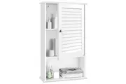 Giantex Bathroom Wall Cabinet Large Storage Cupboard Height Adjustable Shelf Modern Medicine Cabinet White