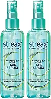 Streax Professional Vitariche Gloss Hair Serum for Women and Men | Enriched with Macadamia Oil and Vitamin E | | Helps In Everyday Styling | Adds Shine To Hair, 100 ml (Pack of 2)