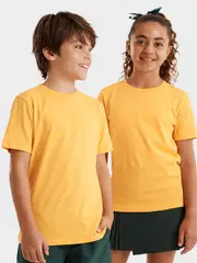 Kids Cotton School Tee - Gold 12 GOLD (SOLID)