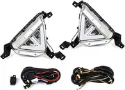 1 Set DRL LED Daytime Running Lights Daylight Fog Lamp With Yellow Turn Signal Style Relay Compatible With Hyundai Elantra 2019 2020