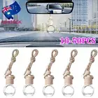 AU Car Hanging Diffuser Air Freshener Perfume Empty Glass Bottle Ornament Oblate