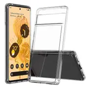 ZUSLAB Pixel 7 Pro Case Slim Hybrid Shockproof Translucent Protective Cover for Google (2022) - Clear