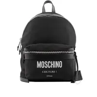 在飛比找博客來優惠-MOSCHINO Logo 尼龍口袋後背包 (黑色)