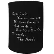 Alcohol Stubby Holder - Dear Jocks - Funny Novelty Birthday Gift Joke Beer Can Bottle Coolie