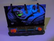 Custom Lemax Spooky Town Themed Lighted Billboard Evil Pumpkin Glowing Eyes