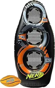 NERF Inflatable Target Set - Proshot Kids Football Blaster Game Set - 50" Standing Pop Up Target, Black/Orange/Gray
