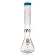 Empire Glassworks 15" Frosty Floral Beaker - Blue Starlight
