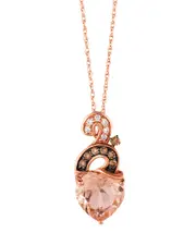 Le Vian 14K Strawberry Gold 1.41 ct. tw. Diamond & Morganite Pendant Necklace