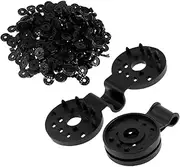 100 Pieces of Black Shade Cloth Fixing Plastic Clips, Heavy-Duty Round Shade Mesh Fasteners, Reusable Shade Cloth Clips, Versatile and Portable for Outdoor Gardens, Agricultural Greenhouses