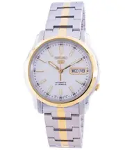 Seiko 5 Automatic White Dial Stainless Steel Day/Date SNKL84K1 30M Mens Watch