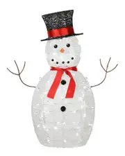 National Tree Company 36in Sisal Snowman with LED Lights
