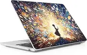 for MacBook Air 15 inch Case 2023 2024 2025 Release A3241 M4 A3114 M3 A2941 M2 with Liquid Retina Display & Touch ID, Hard Shell with Screen Protector & Webcam Cover, Colorful Lights & Stars
