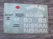 Decal Sticker Sheet COX 1/12 NISSAN 049 GTP Vintage RC