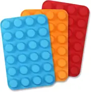 3Pcs Silicone Muffin Pans, 24-Cup Mini Muffin Tins Cupcake Molds Cupcake Pan, No