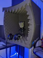 TroyStudio Large Foldable Vocal Isolation Shield for Recording Studio, Portable