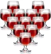 Meanplan Cute Shot Glasses Mini Snifters Cognac 1.7 oz Cups Brandy Snifter Mini Wine Snifters Glass Dinnerware Set for Whiskey Juice Vodka Sherry Champagne Brandy Wine Party Supplies(12 Pieces)