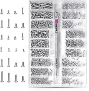 Small Screws Assortment Kit, Very Small Phillips Pan Head Machine Screws, Micro Screws, Mini Screws Assortment Kit for Electronic Repair,Nickel-Plated Carbon Steel (M1.2/M1.4/M2)