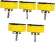 PRETYZOOM 5pcs Grinding Disc Hand Sander Tool Sander Tool Sanding Disc Round Sanding Grinder Attachment Abrasive Accessories Drill Buffing Pad Polishing Wheel Yellow Stainless Steel