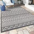 Outdoor Rug Carpet 5x8 ft, Flatweave Textured Outdoor Patio Rug Non Slip Indo...