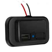 12V 3.1A Dual USB Fast Car Charger 2 Port Socket Power Outlet LED ABS Waterproof